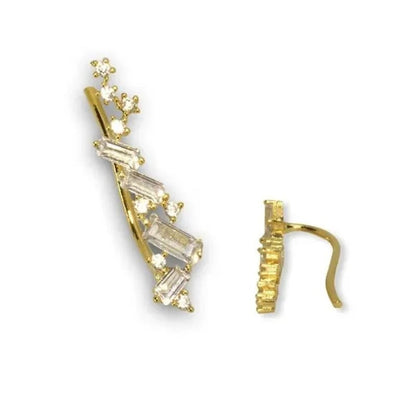 Climbing Earrings for Women Crystal Zircon Stud Earrings Girl Birthday Party Gift Jewelry