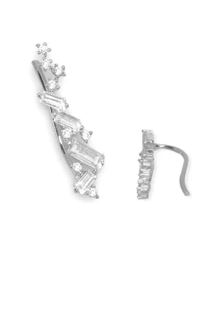 Climbing Earrings for Women Crystal Zircon Stud Earrings Girl Birthday Party Gift Jewelry