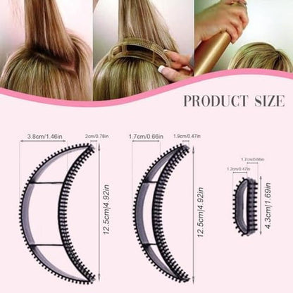 Coiler Set Black Styling Hair Accessories for Volume and Hair Accessories for Women and Girls (Pack of 5) - WORLD TIME VISITS