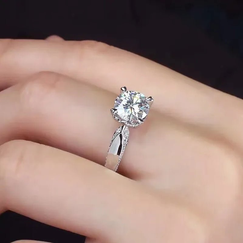 CoLife Jewelry 100% Real Moissanite Ring for Daily Wear 1ct VVS1 Moissanite Silver Ring 925 Silver Moissanite Jewelry - WORLD TIME VISITS