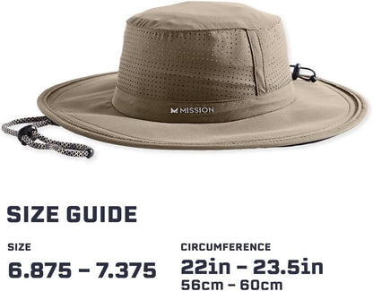 Cooling UPF Boonie Hat - Unisex Sun Hat for Hiking, Beach & Fishing - Sweat & Water Activated Technology