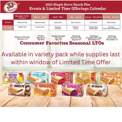 Cream Pie Variety Pack Individually Wrapped on the Go Pastry Handheld Snack Pies (Pack of 6) - WORLD TIME VISITS