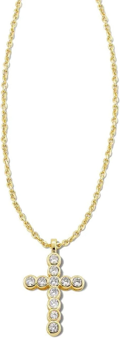 Cross Crystal Pendant Necklace, Fashion Jewelry for Women - WORLD TIME VISITS