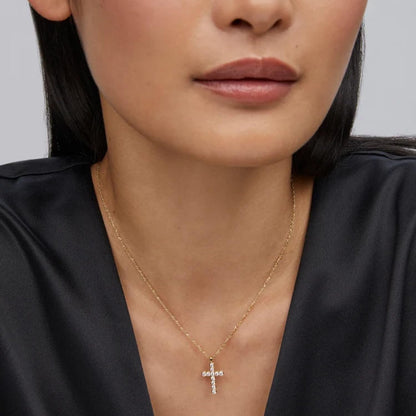 Cross Crystal Pendant Necklace, Fashion Jewelry for Women