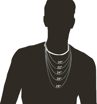 Cross Necklace for Men 316L Stainless Steel Jesus Christ Pendant Jewelry Rolo Chain for 20″ 22″ 24″ 26″ 28″