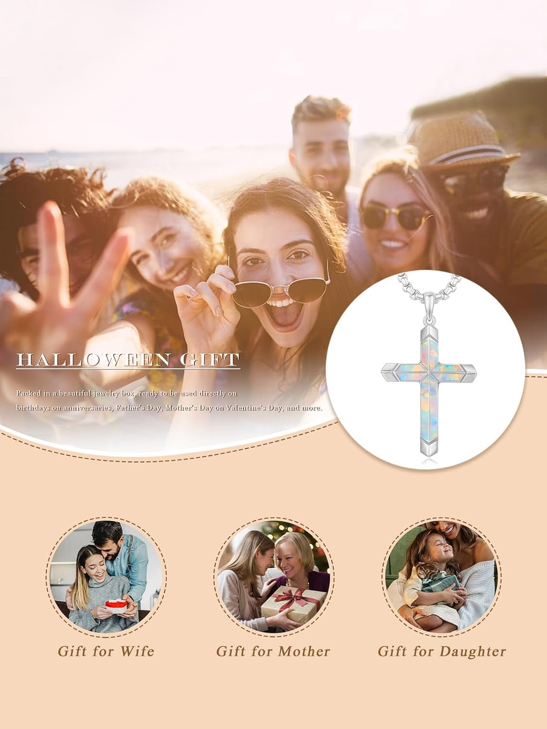 Cross Necklace for Men 925 Sterling Silver Turquoise Cross Pendant Necklace Religious Protection Jewelry Gifts for Women