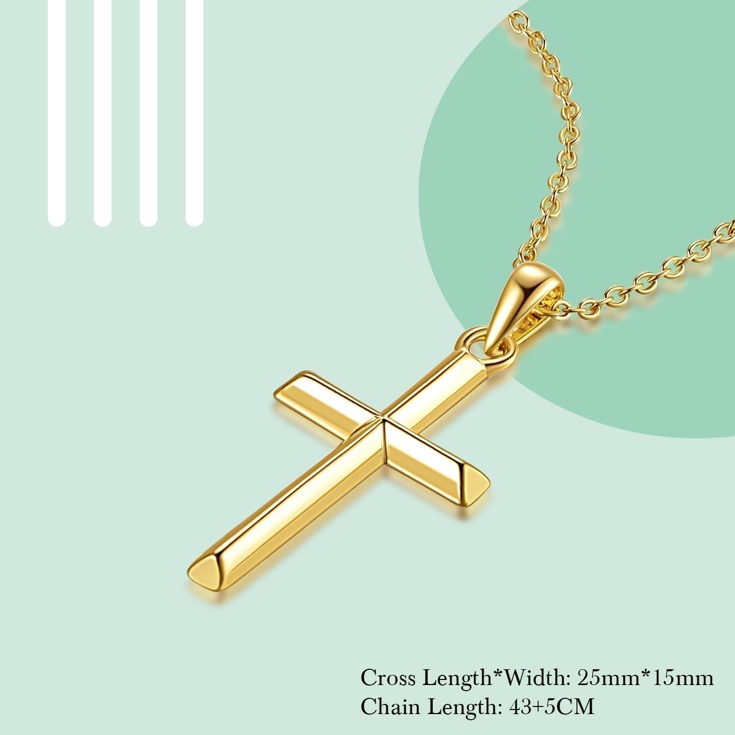 Cross Necklace for Women 14K Gold Cross Necklaces for Women Gold Crosses Chain Pendant Necklace for Womens Blend Beauty with Sentiment Dainty Crosses Chain Pendant Necklaces for Womens 20/25Mm - WORLD TIME VISITS