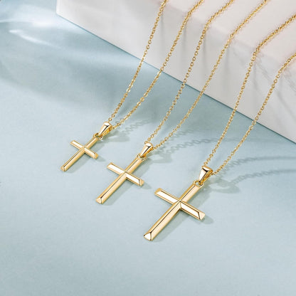 Cross Necklace for Women 14K Gold Cross Necklaces for Women Gold Crosses Chain Pendant Necklace for Womens Blend Beauty with Sentiment Dainty Crosses Chain Pendant Necklaces for Womens 20/25Mm