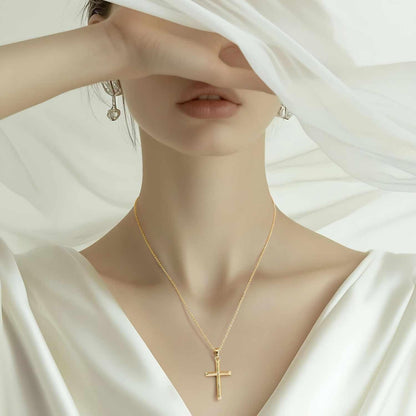 Cross Necklace for Women 14K Gold Cross Necklaces for Women Gold Crosses Chain Pendant Necklace for Womens Blend Beauty with Sentiment Dainty Crosses Chain Pendant Necklaces for Womens 20/25Mm