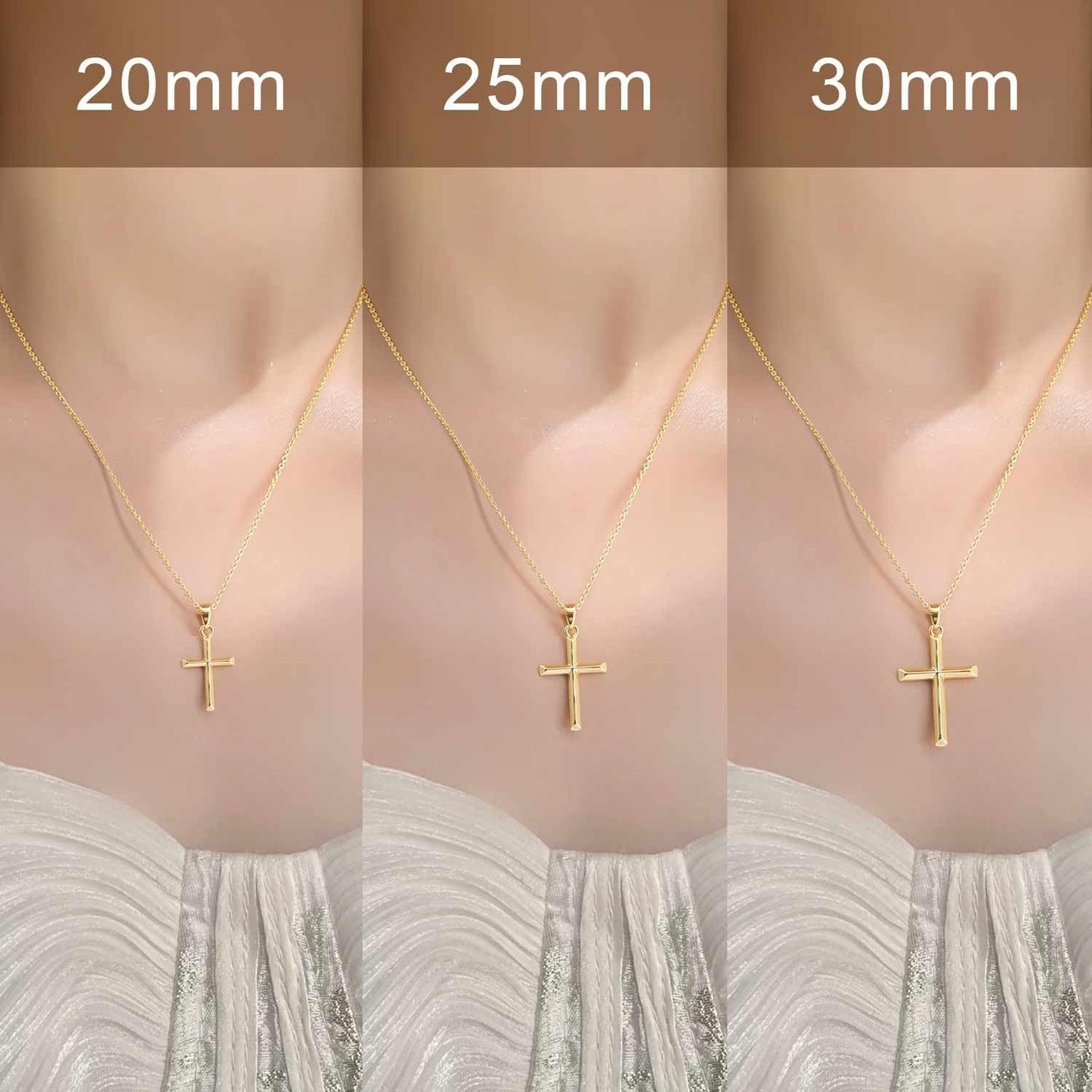 Cross Necklace for Women 14K Gold Cross Necklaces for Women Gold Crosses Chain Pendant Necklace for Womens Blend Beauty with Sentiment Dainty Crosses Chain Pendant Necklaces for Womens 20/25Mm