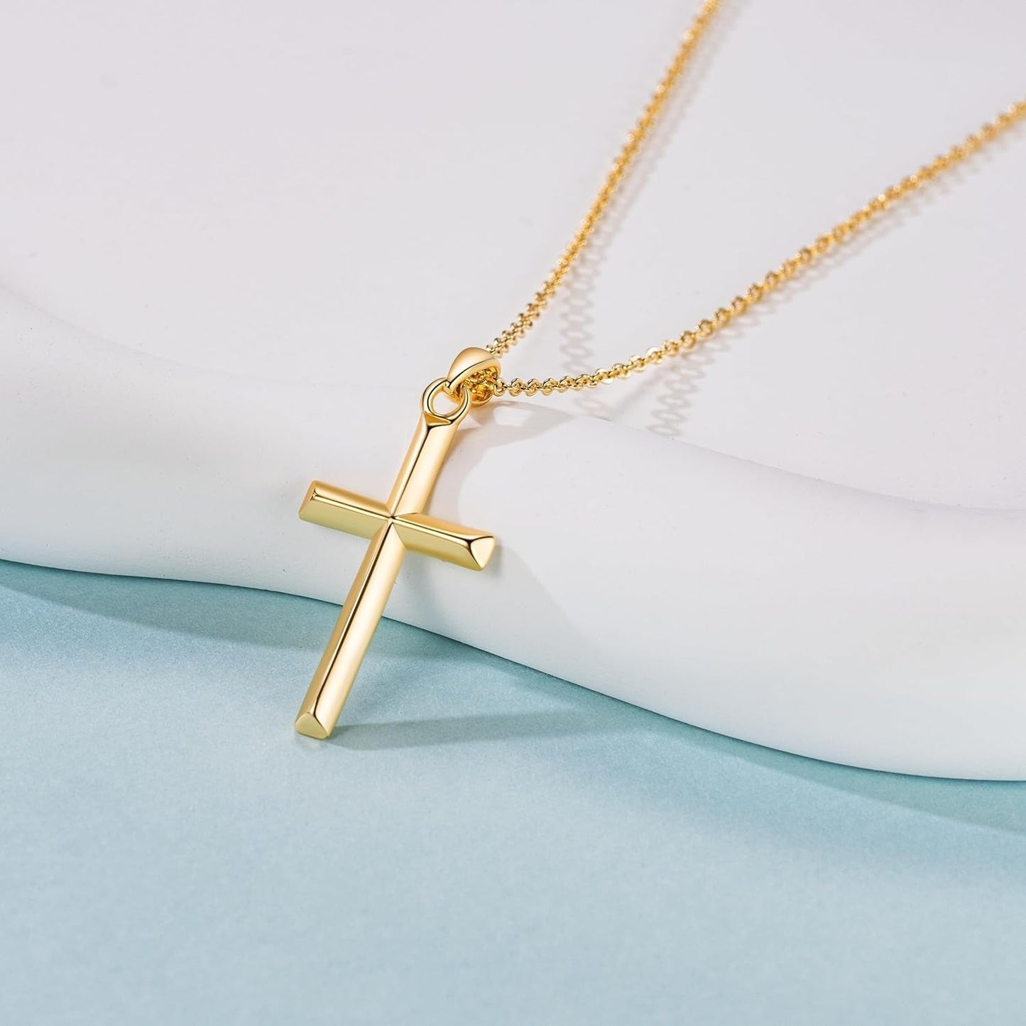 Cross Necklace for Women 14K Gold Cross Necklaces for Women Gold Crosses Chain Pendant Necklace for Womens Blend Beauty with Sentiment Dainty Crosses Chain Pendant Necklaces for Womens 20/25Mm