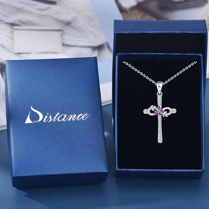 Cross Necklace for Women 925 Sterling Silver Jewelry Pendant Necklace for Mom Wife Gift for Mother'S Day or Birthday
