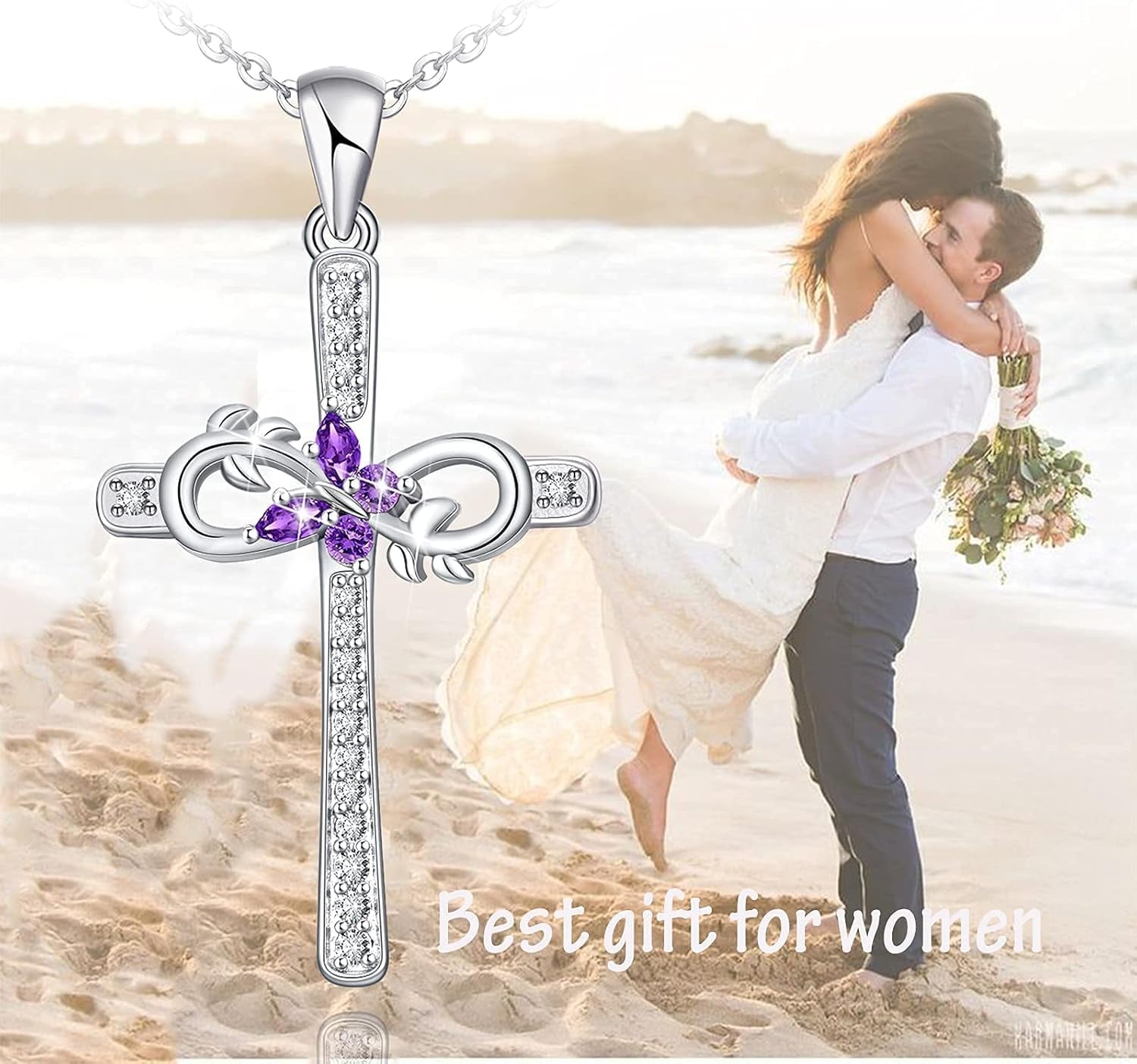Cross Necklace for Women 925 Sterling Silver Jewelry Pendant Necklace for Mom Wife Gift for Mother'S Day or Birthday - WORLD TIME VISITS