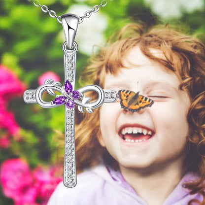 Cross Necklace for Women 925 Sterling Silver Jewelry Pendant Necklace for Mom Wife Gift for Mother'S Day or Birthday