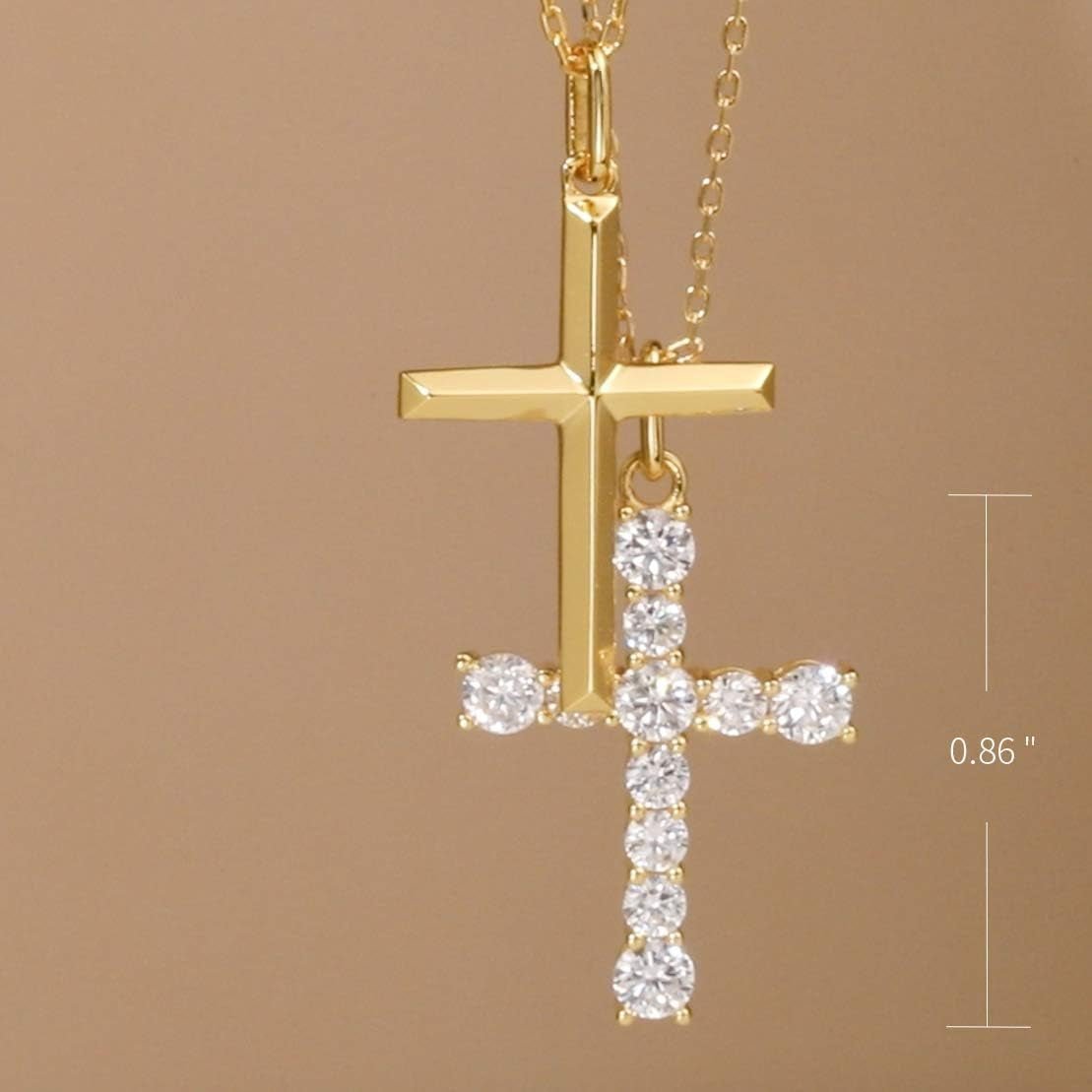 Cross Necklace for Women Gold Plated Cross Necklaces for Women 925 Sterling Silver Cross Pendant Necklaces for Women Birthday Anniversary