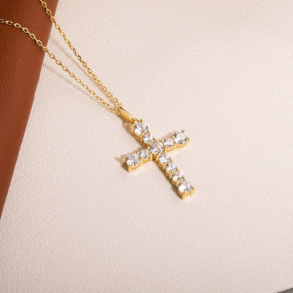 Cross Necklace for Women Gold Plated Cross Necklaces for Women 925 Sterling Silver Cross Pendant Necklaces for Women Birthday Anniversary