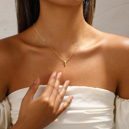 Cross Necklace for Women,Dainty 14K Gold Silver Plated Cross Choker Pendant Jewelry Non Tarnish Trendy Simple Circle Chain Small Necklace Birthday Faith Jewelry Gifts
