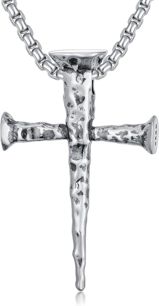 Cross Necklace Valentine'S Day Gifts 925 Sterling Silver Cross Pendant Fathers Day Birthday for Men Father Dad Brother Husband Son - WORLD TIME VISITS