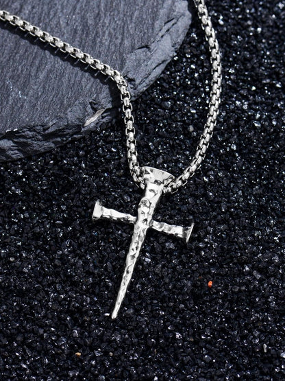 Cross Necklace Valentine'S Day Gifts 925 Sterling Silver Cross Pendant Fathers Day Birthday for Men Father Dad Brother Husband Son
