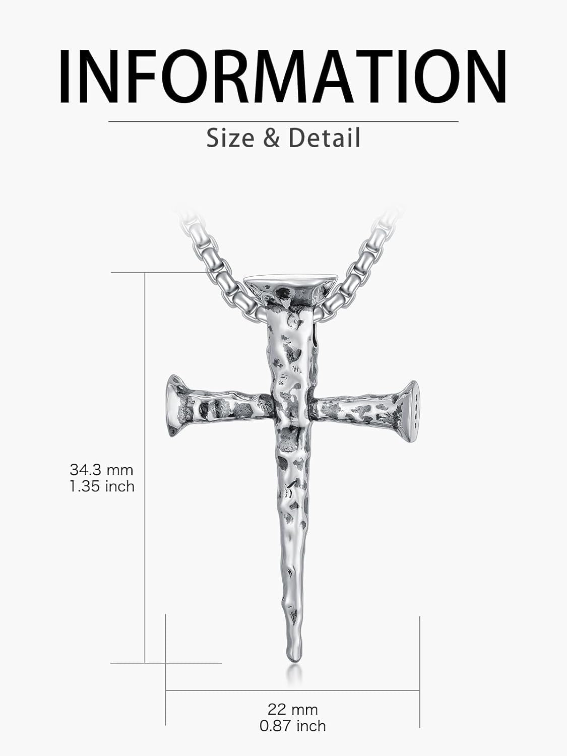 Cross Necklace Valentine'S Day Gifts 925 Sterling Silver Cross Pendant Fathers Day Birthday for Men Father Dad Brother Husband Son