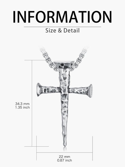 Cross Necklace Valentine'S Day Gifts 925 Sterling Silver Cross Pendant Fathers Day Birthday for Men Father Dad Brother Husband Son