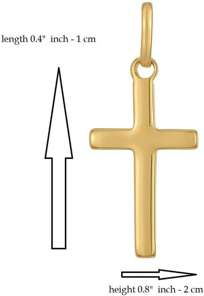 Cross Pendant for Men and Women in 18K Gold Plated or 925 Sterling Silver Plated Rhodium I Size Small, Medium, Large I Gold Cross Necklace for Women I Silver Cross Necklace for Boys I Religious Gifts for Women I Baptism Gifts for Girls Boys