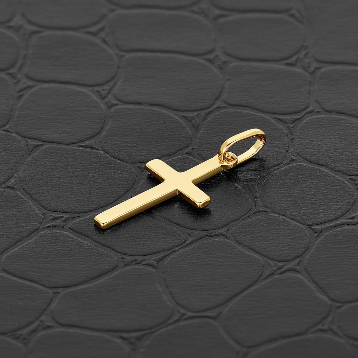 Cross Pendant for Men and Women in 18K Gold Plated or 925 Sterling Silver Plated Rhodium I Size Small, Medium, Large I Gold Cross Necklace for Women I Silver Cross Necklace for Boys I Religious Gifts for Women I Baptism Gifts for Girls Boys - WORLD TIME VISITS