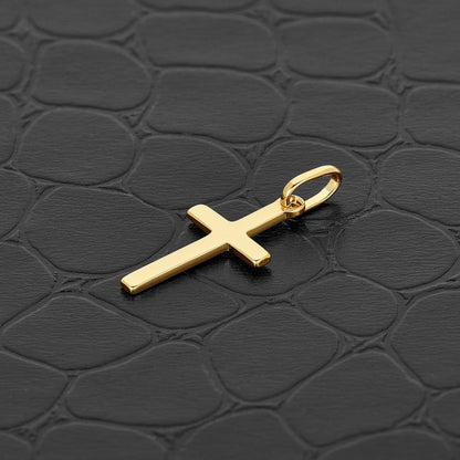 Cross Pendant for Men and Women in 18K Gold Plated or 925 Sterling Silver Plated Rhodium I Size Small, Medium, Large I Gold Cross Necklace for Women I Silver Cross Necklace for Boys I Religious Gifts for Women I Baptism Gifts for Girls Boys - WORLD TIME VISITS