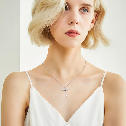 Crystal Necklace, Women'S Pendant Necklace, 925 Sterling Silver Necklace， Birthday and Valentine'S Day Jewelry Gifts for Mothers, Wives and Girls, Friends, with a Variety of Clothing, to Participate in Various Parties