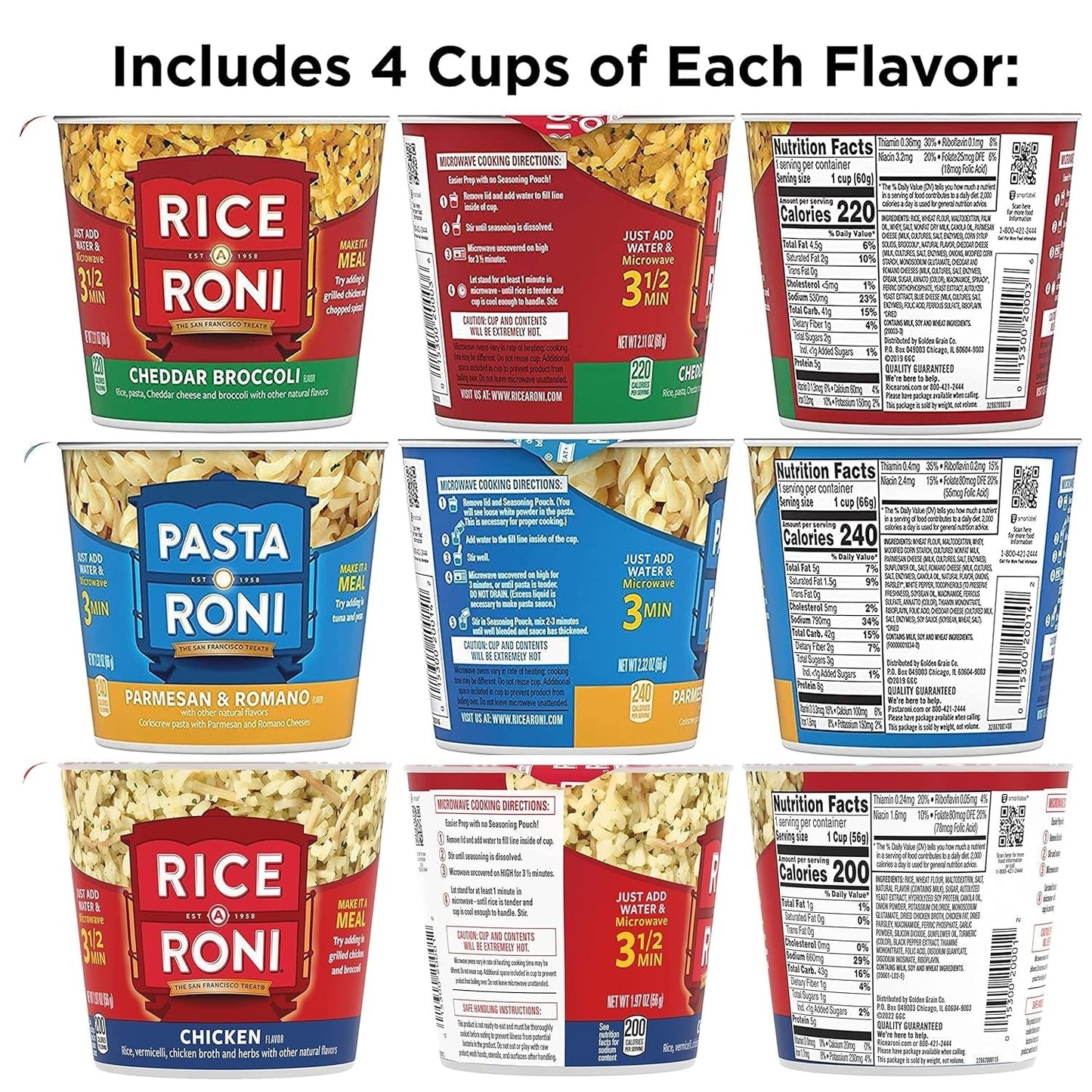 Cups Individual Cup, 3-Flavor Variety Pack, 2.25 Oz (Pack of 12