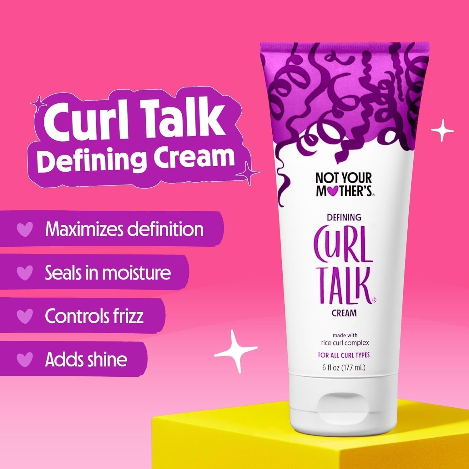 Curl Talk Frizz Control Sculpting Gel & Defining Cream (2 - Pack) - 6 Fl Oz - Formulated with Rice Curl Complex - All Curly Hair Types - WORLD TIME VISITS