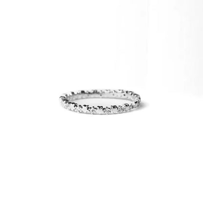 Cute Super Thin 925 Sterling Silver CZ Diamond Star Rings Wedding Engagement Party Gifts for Women Lady Girl