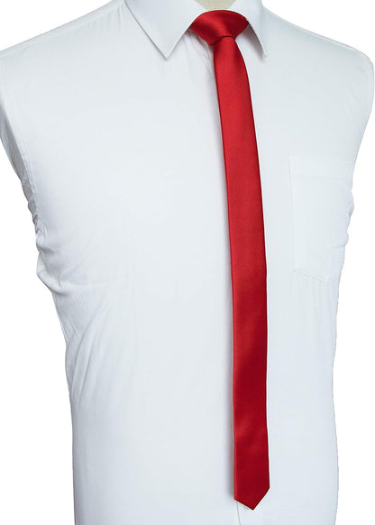 1.58" Solid Color Skinny Tie Slim Necktie for Men(4Cm)