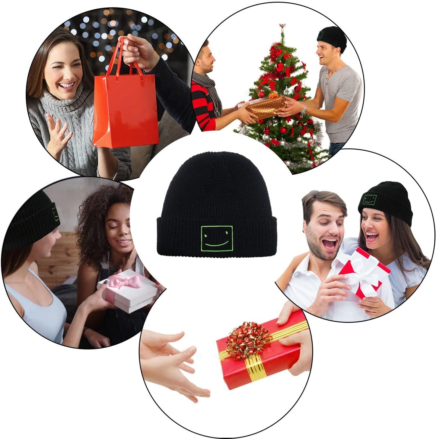 Funny Beanies Hat, Men'S and Women'S Winter Warm Black Fashion Cool Embroidered Knit Hat