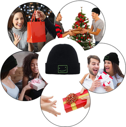 Funny Beanies Hat, Men'S and Women'S Winter Warm Black Fashion Cool Embroidered Knit Hat