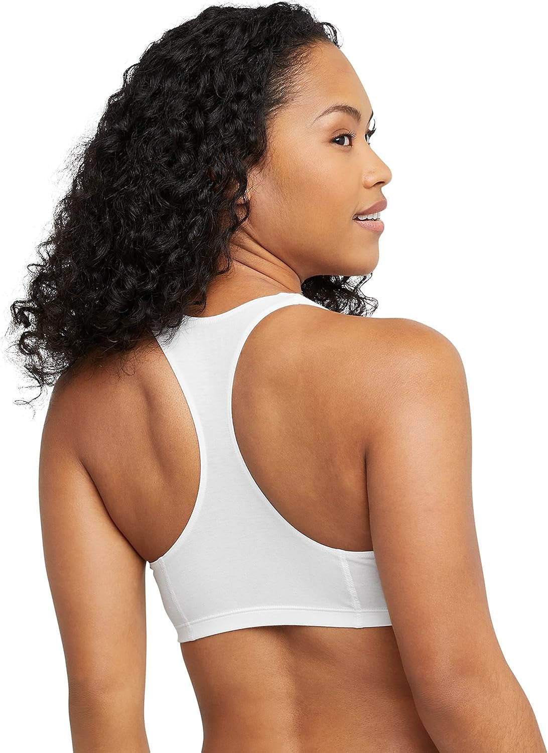 Women'S Racerback Cotton T-Back Bralette (3 Pack)