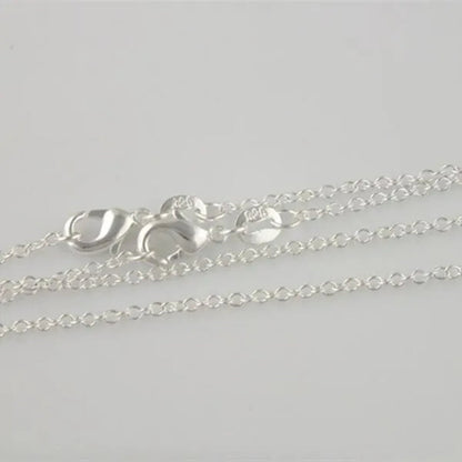 Fashion Jewelry 5pcs/3pcs 925 Sterling Silver "O" Shaped Chain Necklace (DIY Necklace)Size 16-24 Inch