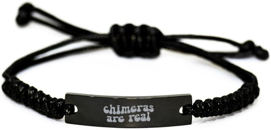 Chimera Bracelet, Gifts, Black Rope Bracelet, Jewelry for Men and Women, Christmas, Stocking Stuffer