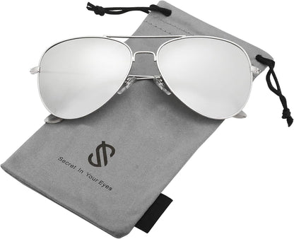 Classic Aviator Polarized Sunglasses for Men Women Vintage Retro Style - WORLD TIME VISITS