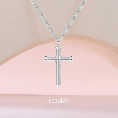 S925 Sterling Silver Cross Necklace for Women – Dainty Pendant Necklace with Sparkling Cubic Zirconia, Adjustable Gold Plated Necklace, Meaningful Jewelry Gift