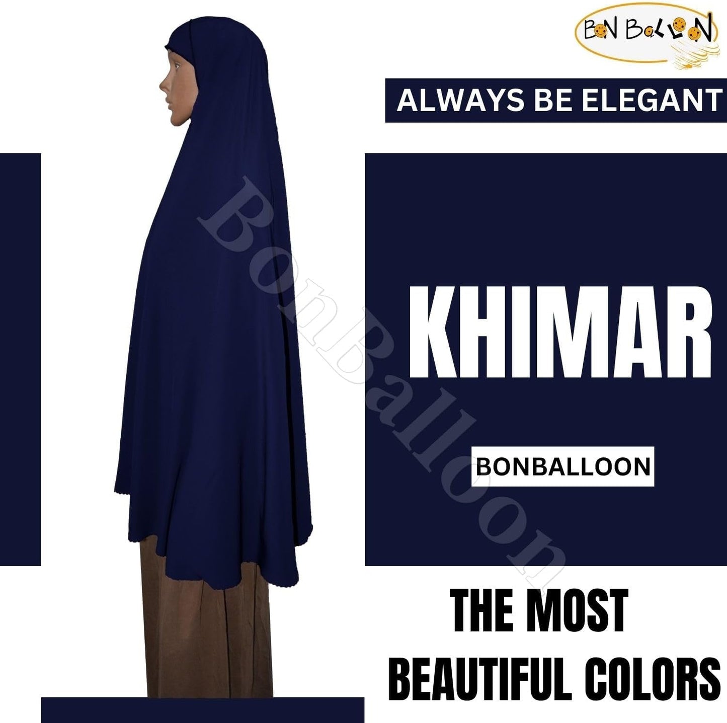 Dark Blue Extra Long 42 Khimar Amira Hijab Hejab Abaya Niqab Burqa Burkas Veil Eid Islamic Modest Muslim Islam Face Cover Dress Clothing Muslim Women Abaya Jilbab Prayer Overhead, Black