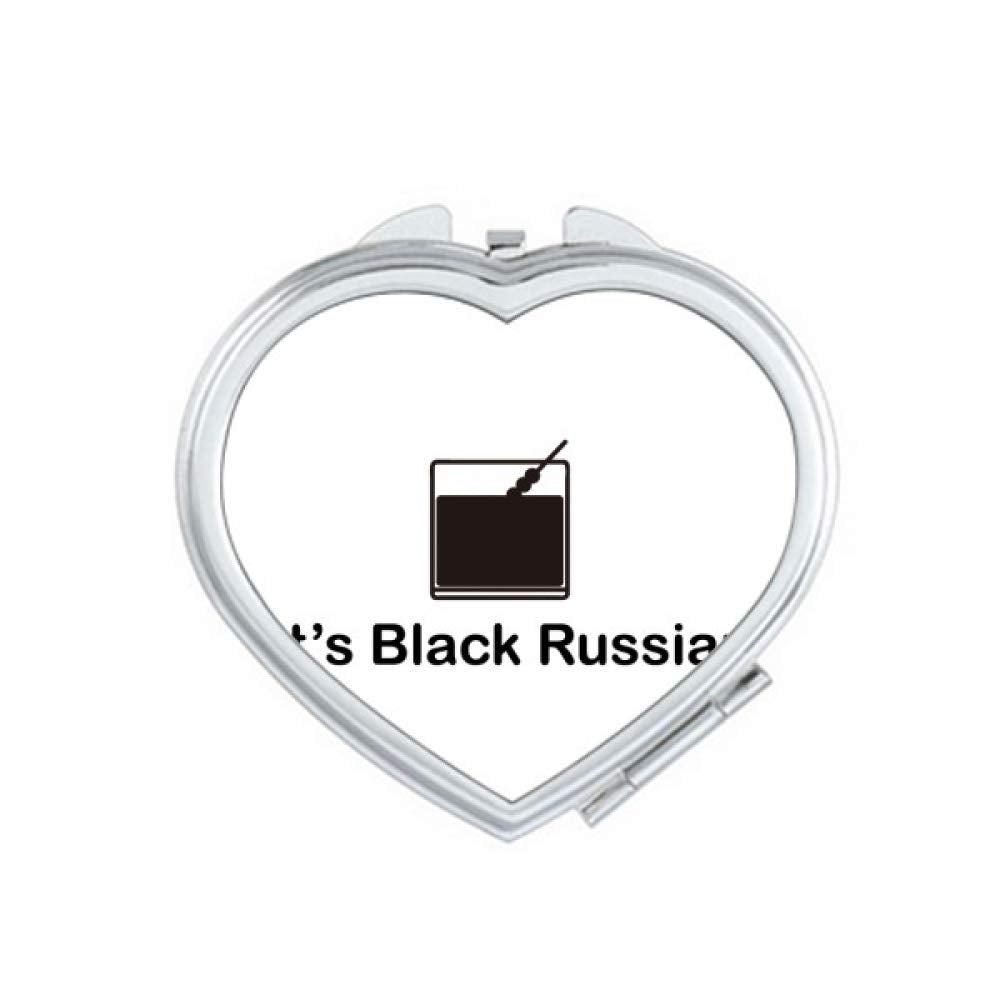 Black Russian Art Deco Gift Fashion Mirror Travel Magnification Portable Handheld Pocket Makeup - WORLD TIME VISITS