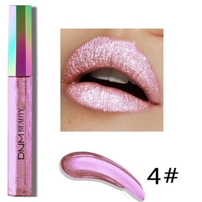 Super Girl 12 Color High-Fashion Chameleon Metal Matte Metallic Waterproof Lipgloss Liquid Lipstick Shimmer Diamond Glitter Pearl Colour Lip Gloss Lip