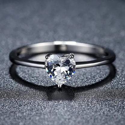 Luxury Cut Mystic Fire Rainbow Topaz Cocktail Rings White Sapphire Heart-shaped Rings Gold-plated Fashion New