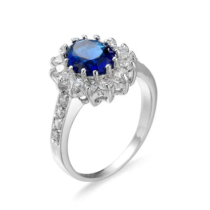 Lady Jewelry 3.26ct Emerald Diamond White Gold Ring Size6 7 8 9 10