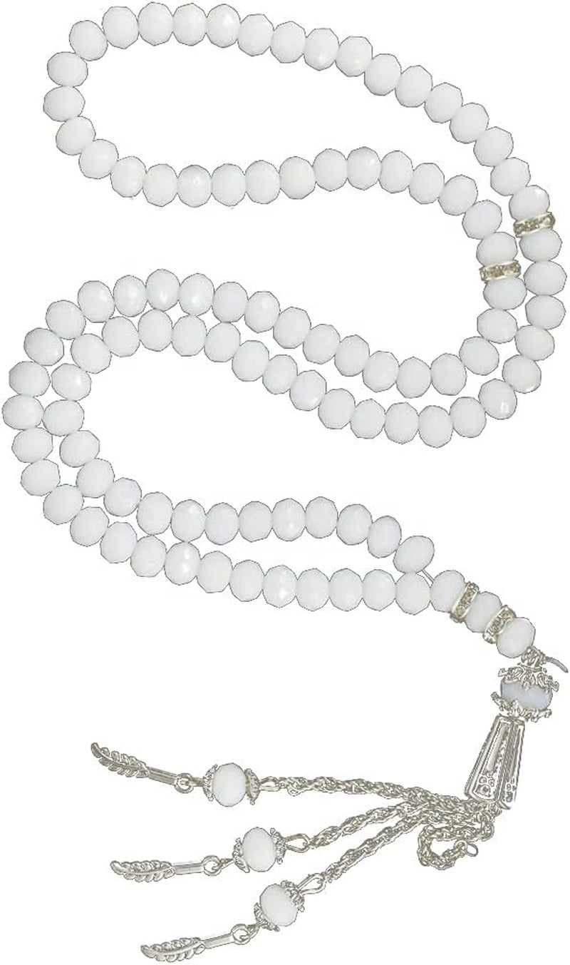 Muslim Tasbih 99 Rosary Bead Islam Prayer Misbaha Emulation Crystal Agate Resin Beads Islamic Worship Ceremony Religious Eid Ramadan Present Pray Accessory - WORLD TIME VISITS