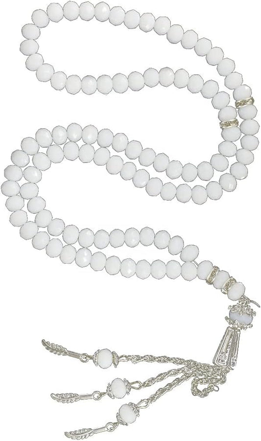 Muslim Tasbih 99 Rosary Bead Islam Prayer Misbaha Emulation Crystal Agate Resin Beads Islamic Worship Ceremony Religious Eid Ramadan Present Pray Accessory - WORLD TIME VISITS