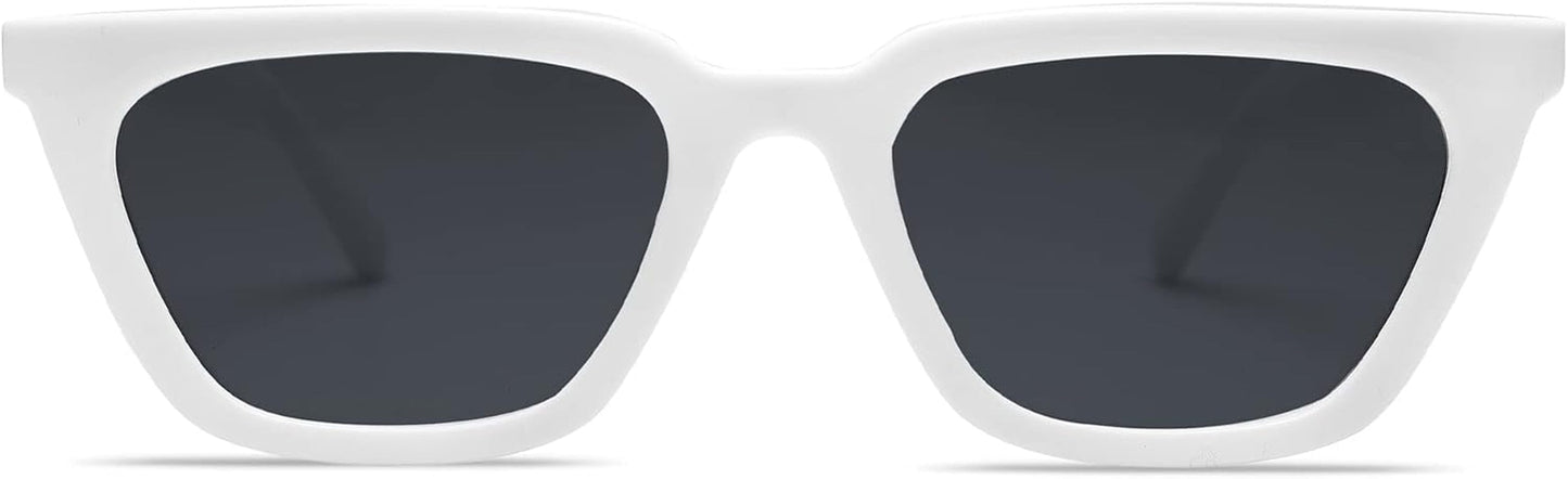 Polarized Narrow Square Cateye Sunglasses for Women Retro Trendy Driving Glasses SJ2169
