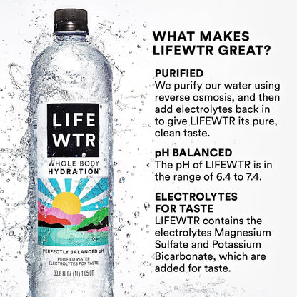 Premium Purified Water Ph Balanced with Electrolytes, 100% Recycled Plastic Bottles, 16.9 Fl Oz Bottles, 500Ml (Pack of 12) - WORLD TIME VISITS