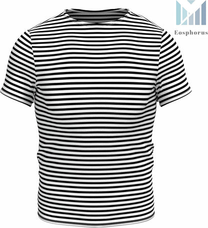 Genuine Striped Short Sleeved T-Shirt Top Cotton Sailor Shirt Original Telnyashka Тельняшка